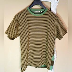 Marni Olive and Tan Striped Kids Tee